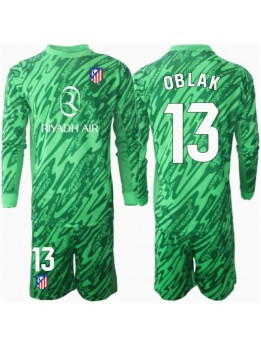 Atletico Madrid Jan Oblak #13 Målvakt Replika Borta Kläder Barn 2024-25 Långärmad (+ byxor)